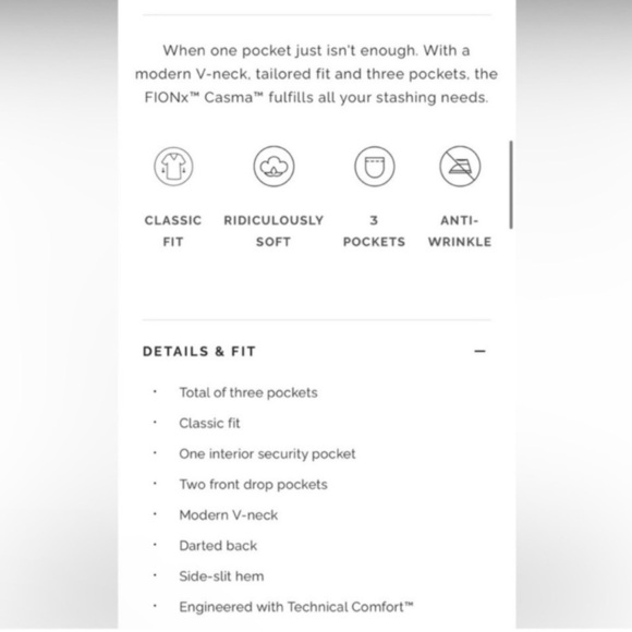 FIGS Casma 3-pocket Scrub Top Grey PO3260 - Picture 16 of 16